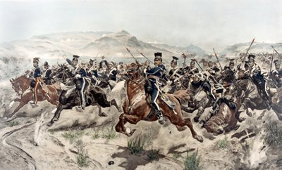 La carica della brigata leggera, 1895 (fotoincisione) da Richard Caton Woodville